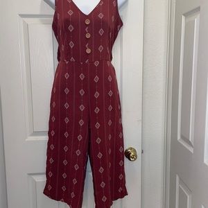 Romper with open tie back tank top